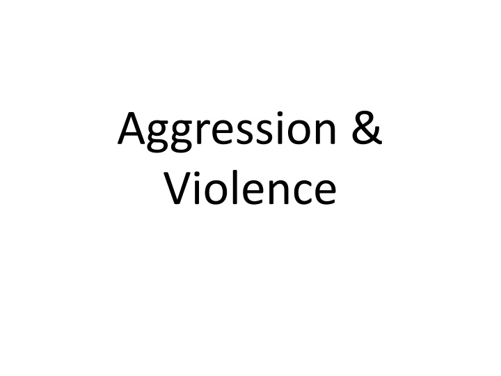 aggression violence