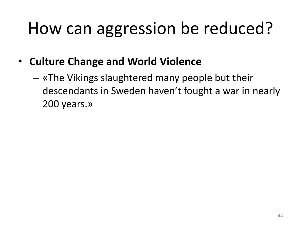 how can aggression be reduced 1