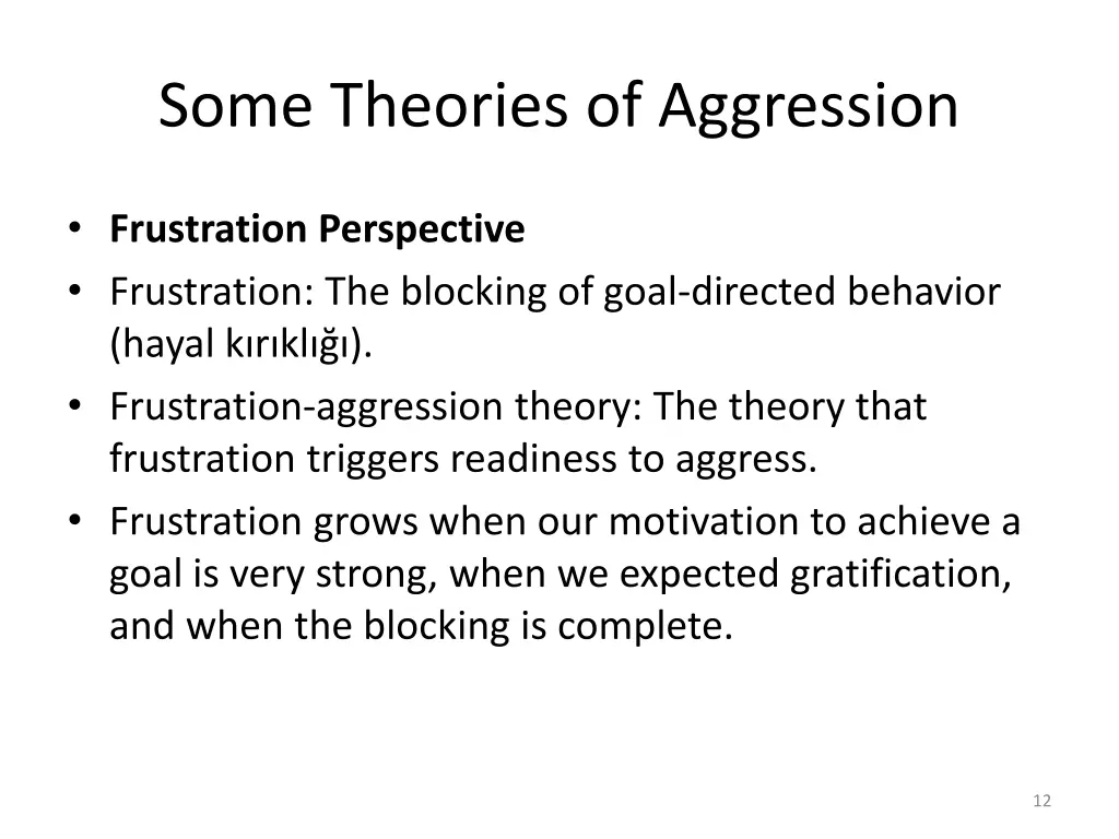 some theories of aggression 6