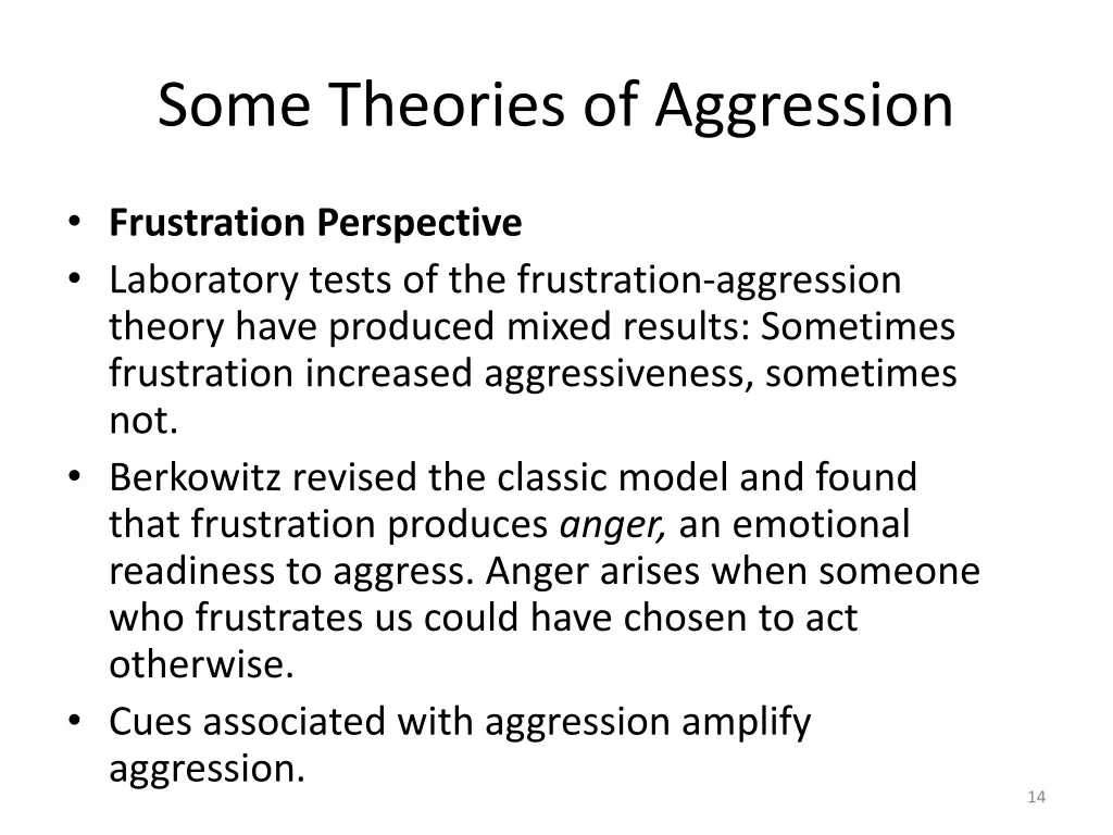 some theories of aggression 8