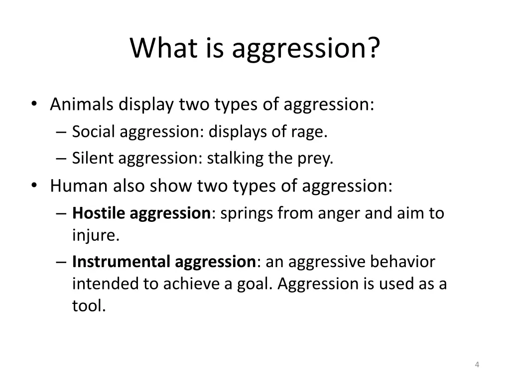 what is aggression 1