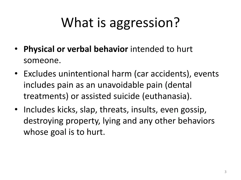 what is aggression