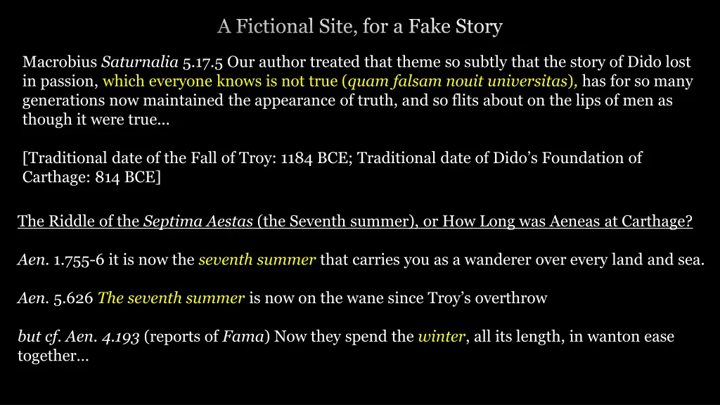 a fictional site for a fake story