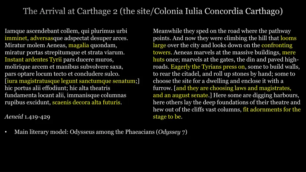 the arrival at carthage 2 the site colonia iulia