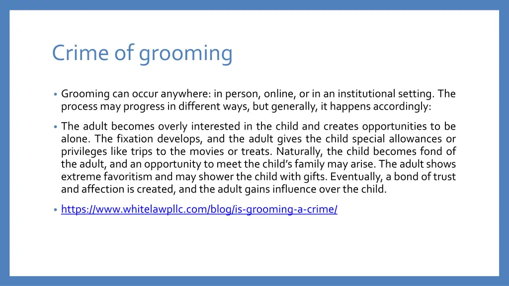 crimeof grooming