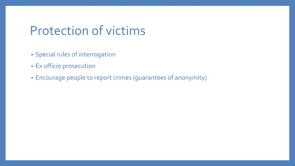 protectionof victims