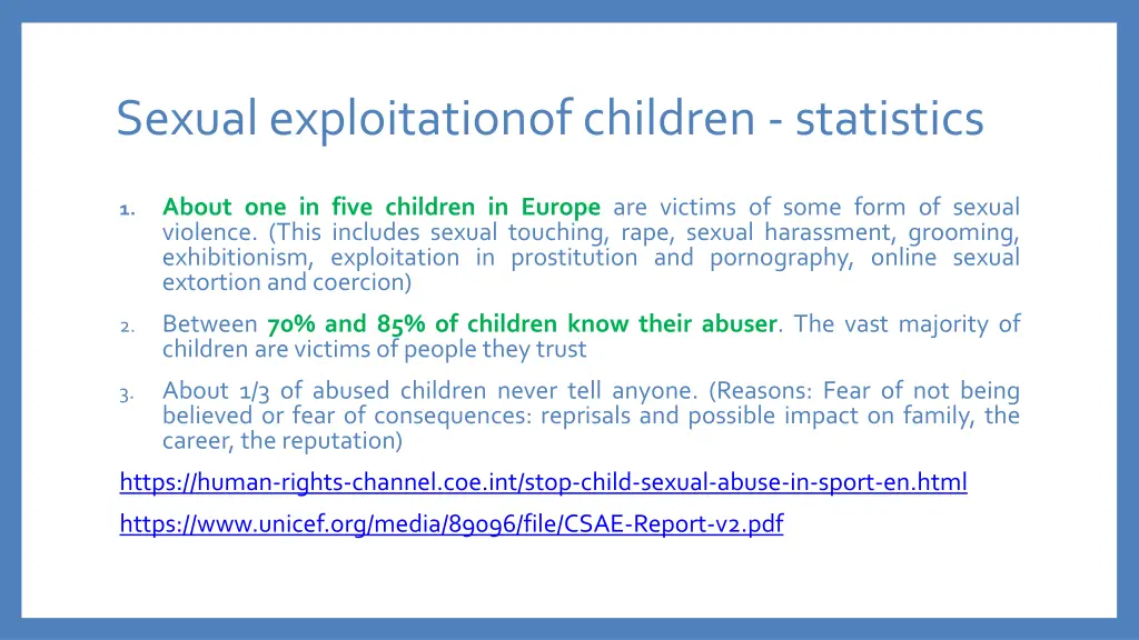 sexualexploitationof children statistics