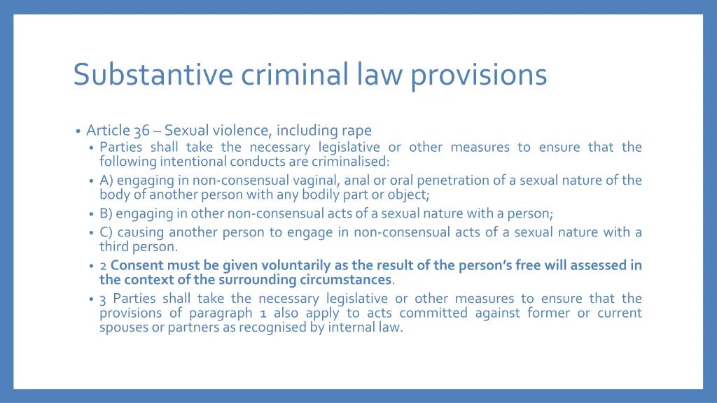 substantivecriminal law provisions 1