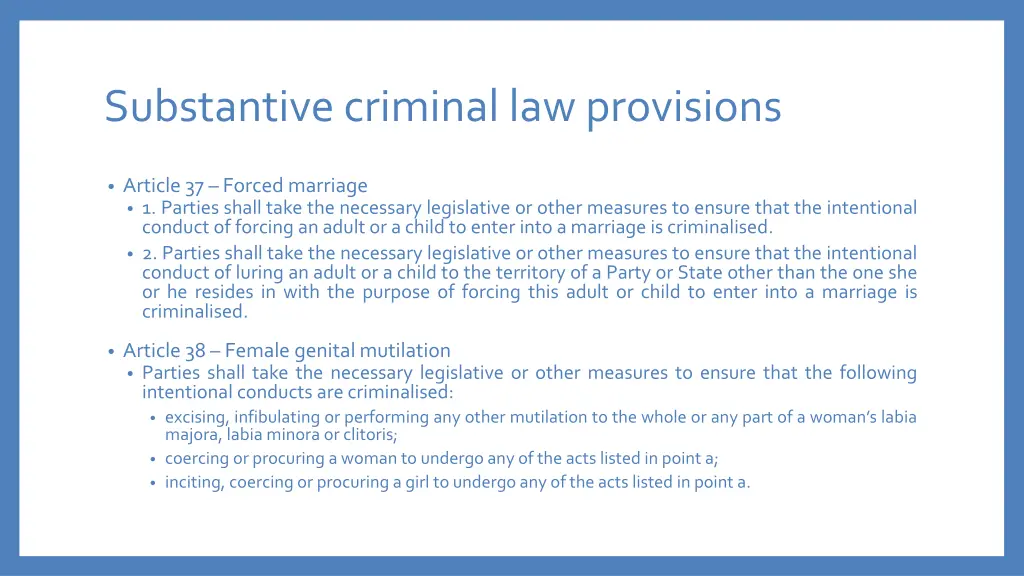 substantivecriminal law provisions 2