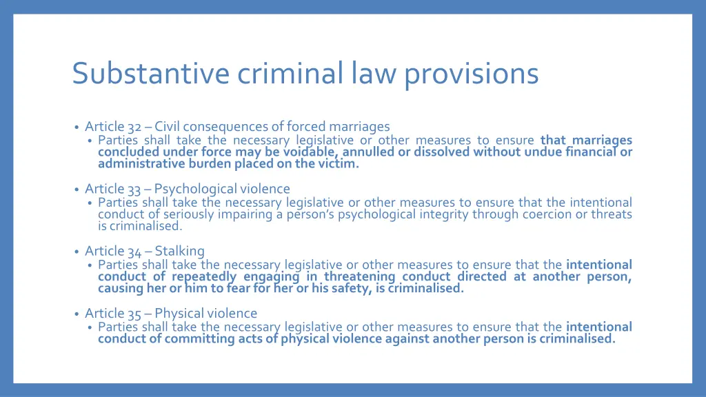 substantivecriminal law provisions