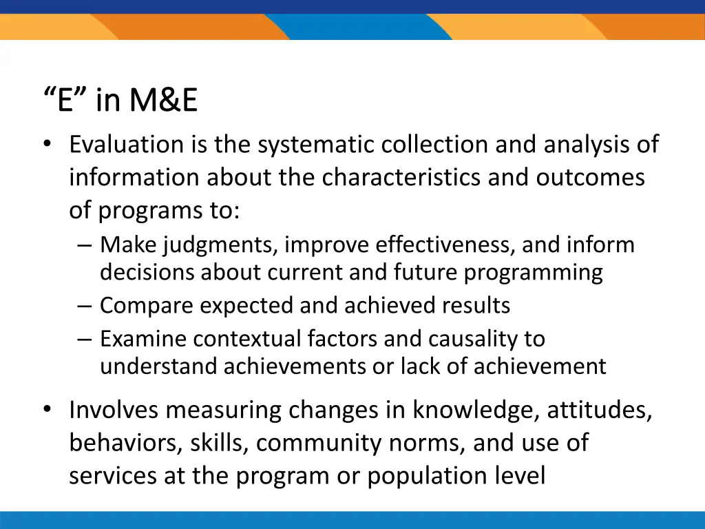 e in m e e in m e evaluation is the systematic