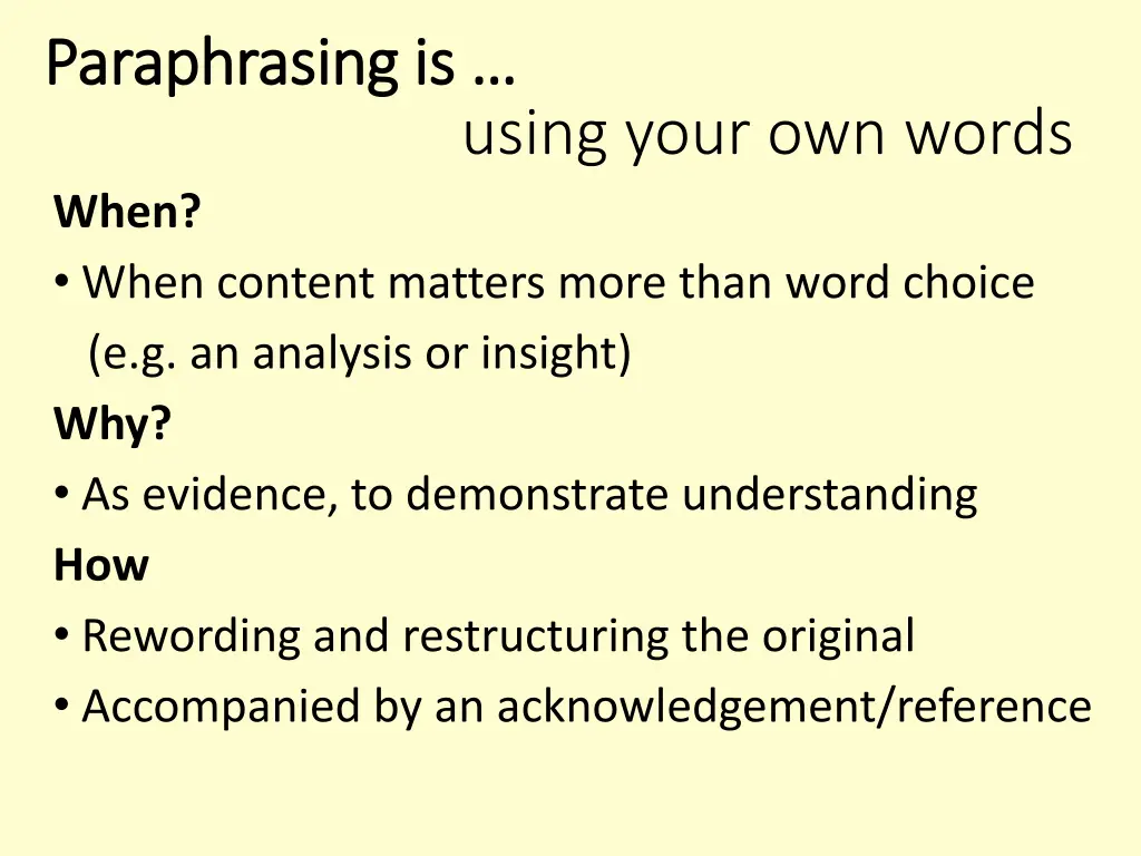 paraphrasing is paraphrasing is