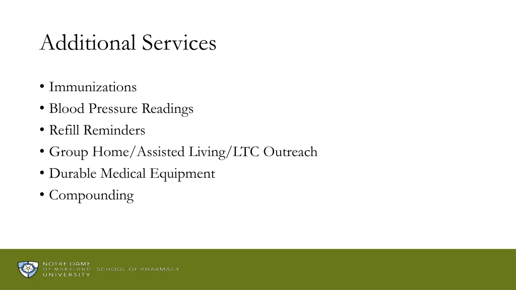 additional services