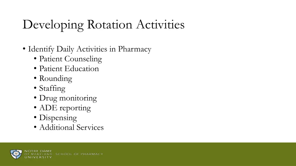 developing rotation activities 1