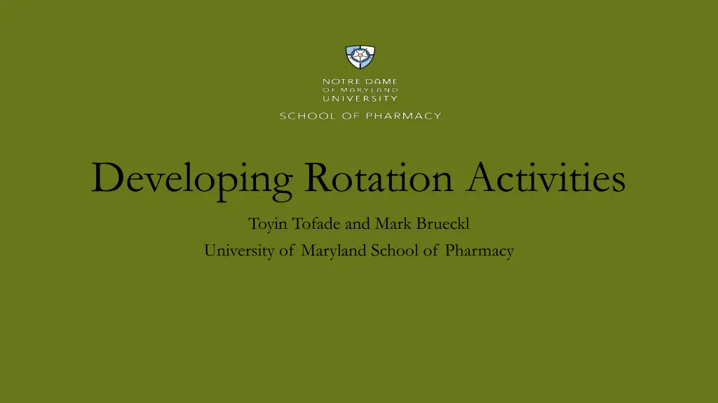 developing rotation activities