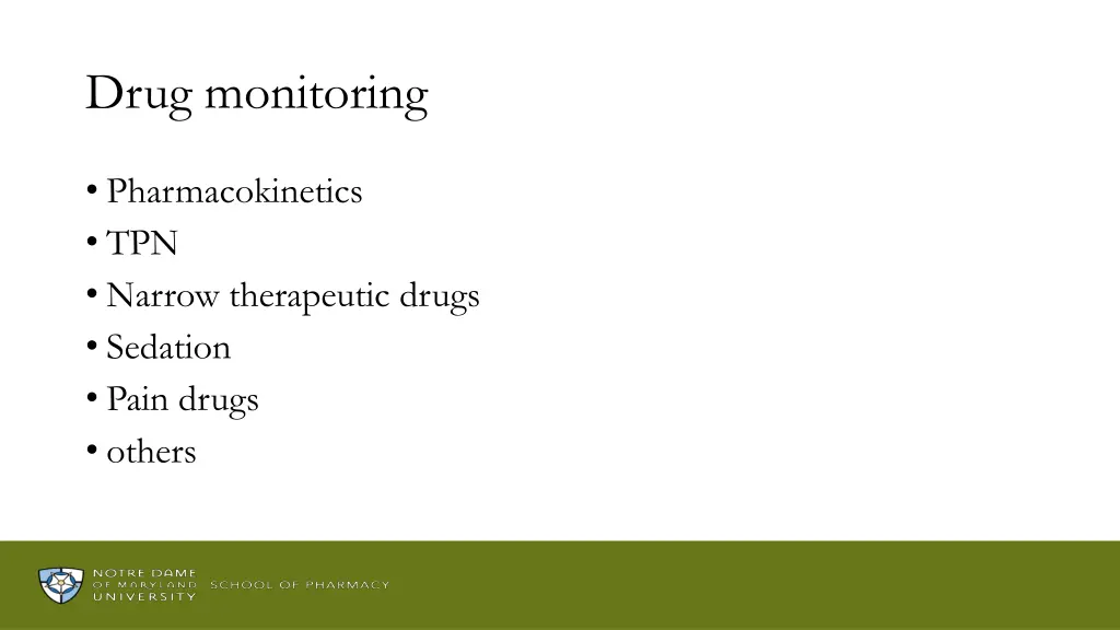 drug monitoring