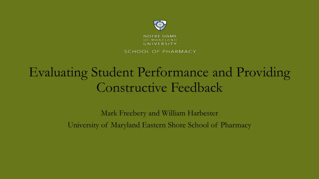 evaluating student performance and providing