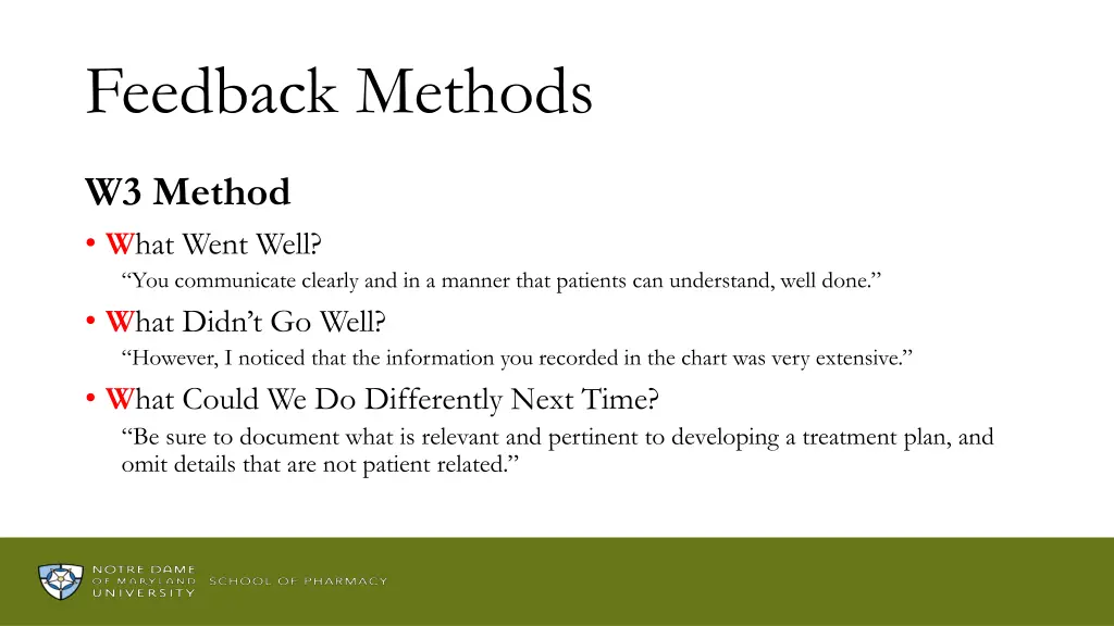 feedback methods 1