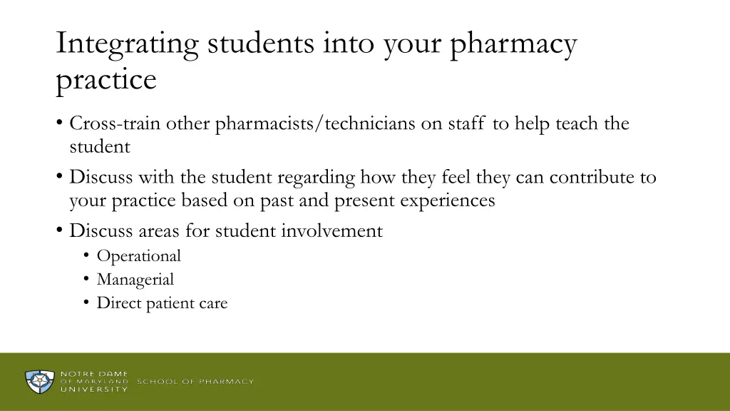 integrating students into your pharmacy practice 1