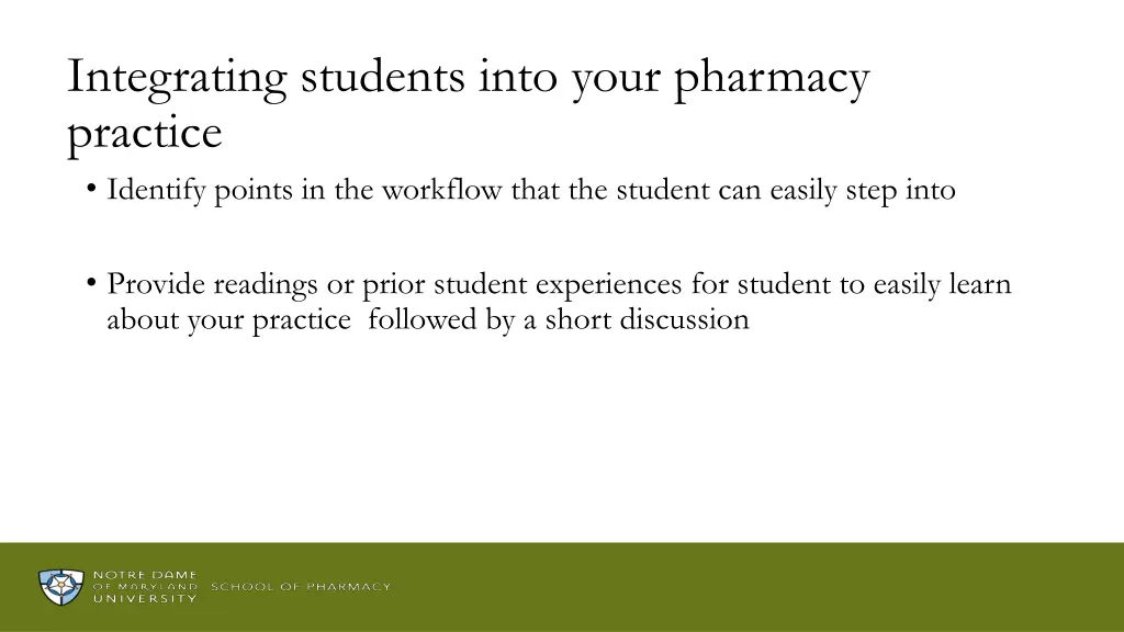 integrating students into your pharmacy practice