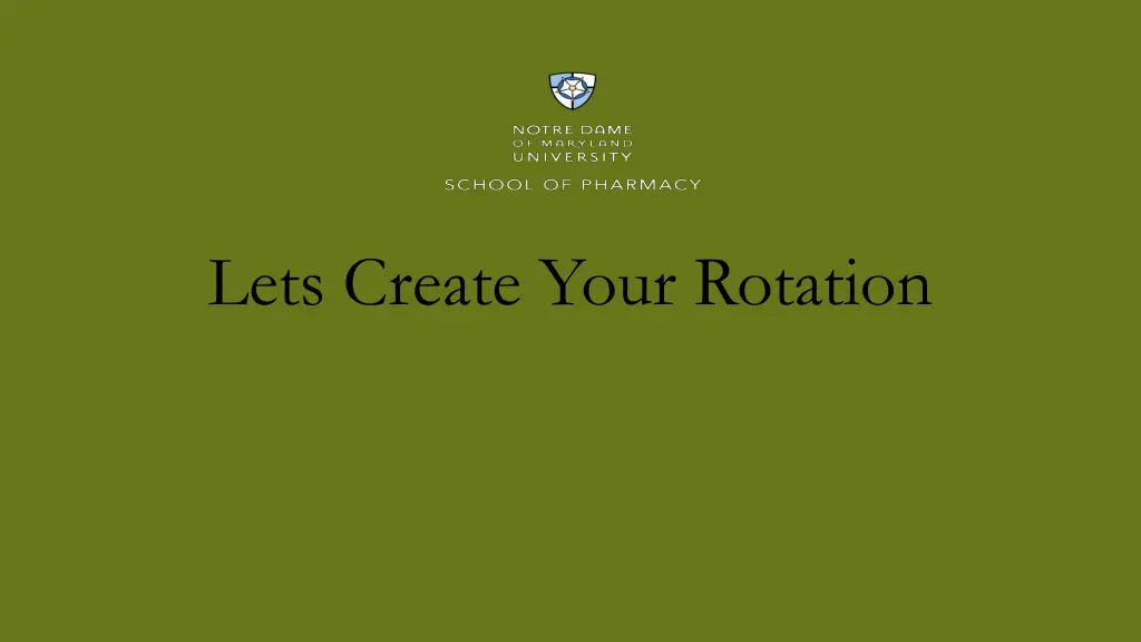 lets create your rotation