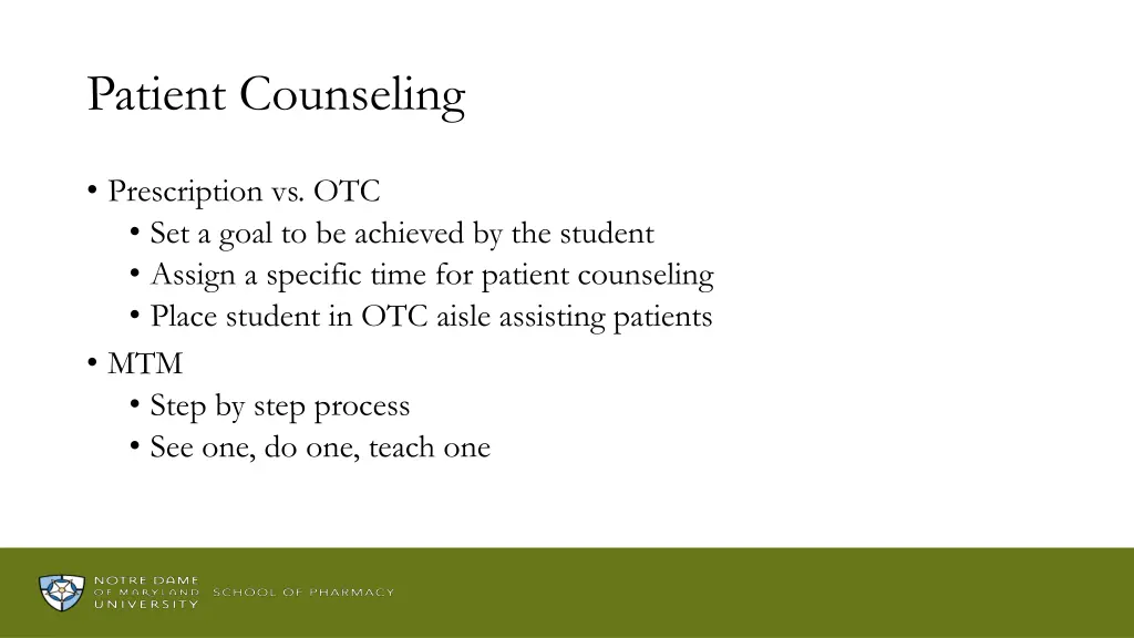 patient counseling