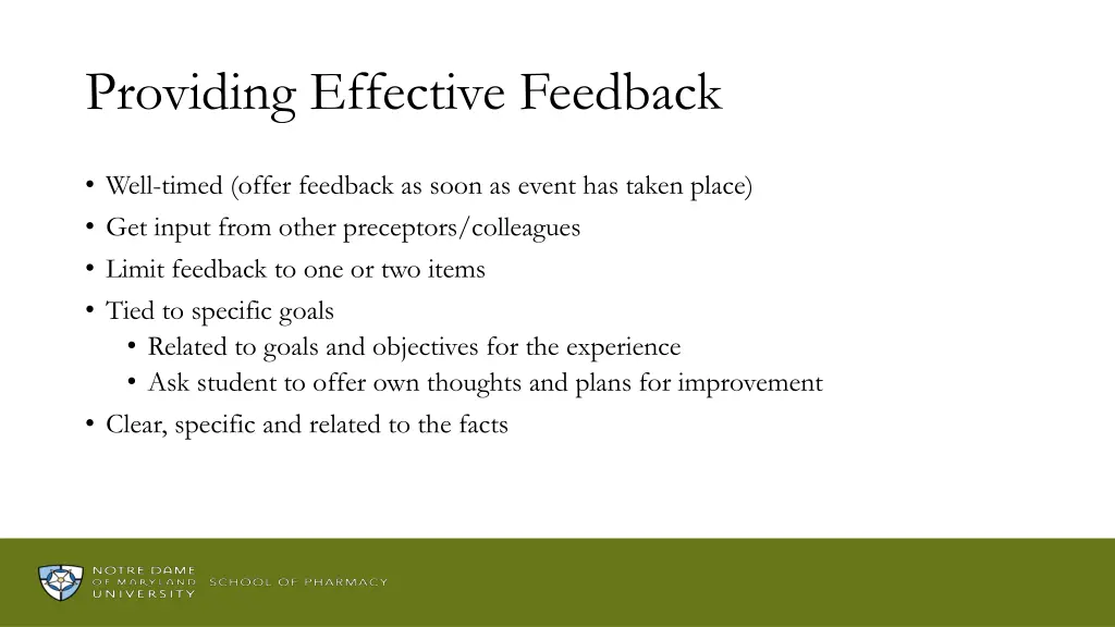 providing effective feedback 1