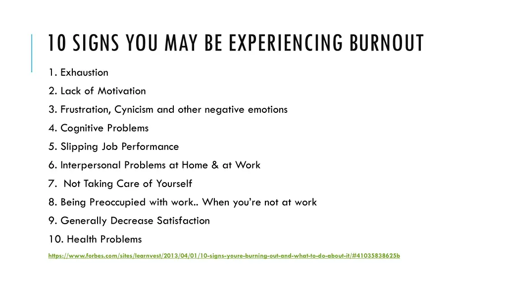 10 signs you may be experiencing burnout