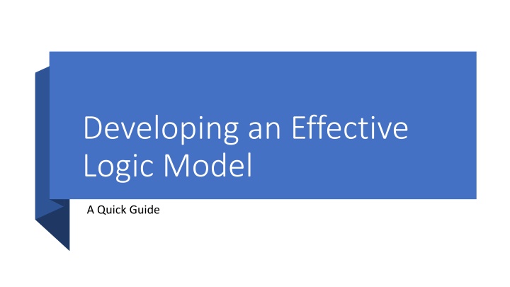 developing an effective logic model