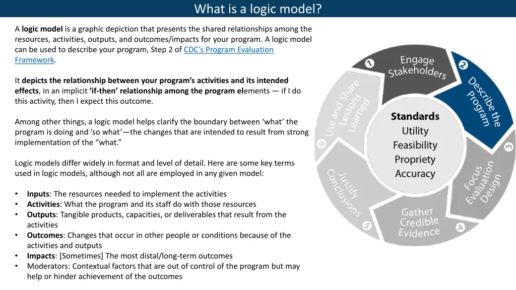 what is a logic model