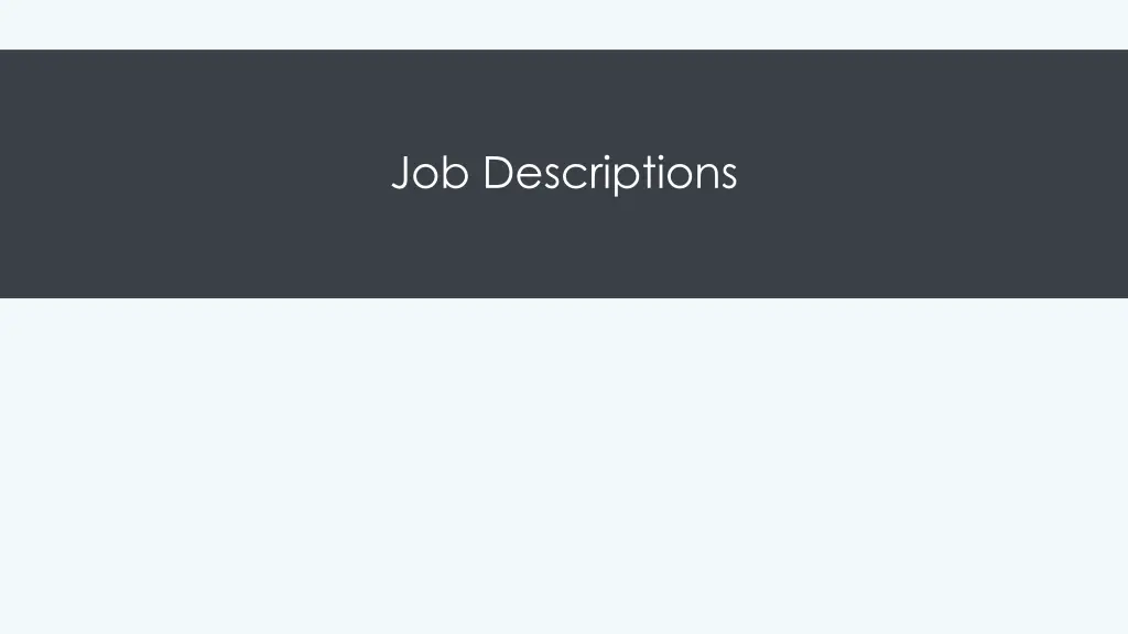 job descriptions