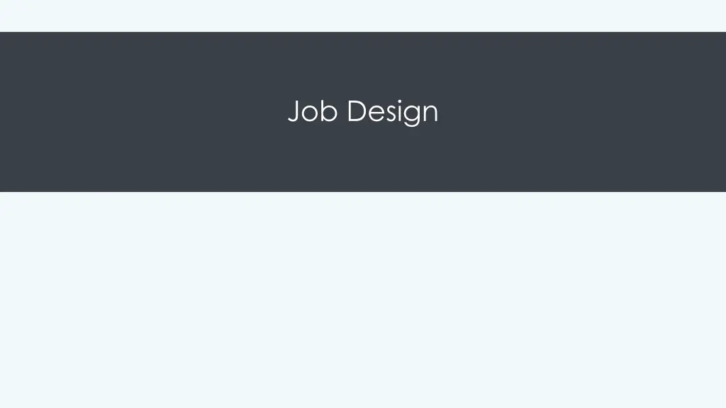 job design