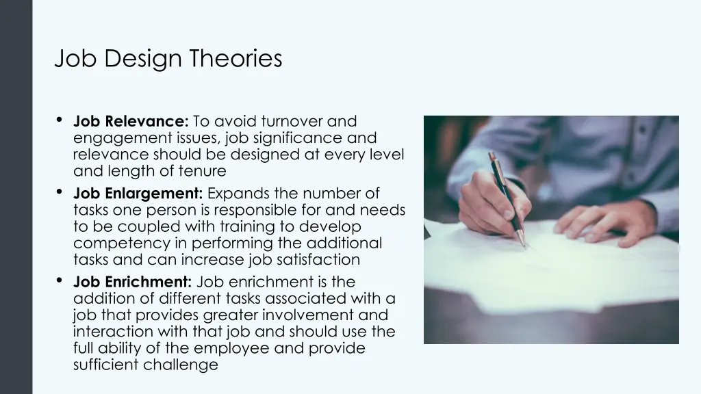 job design theories