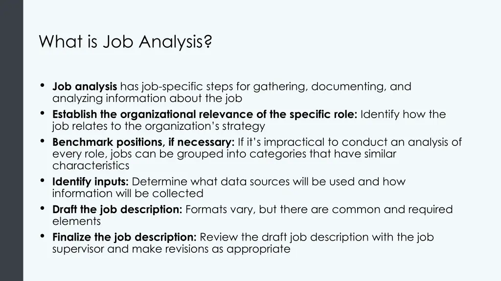 what is job analysis