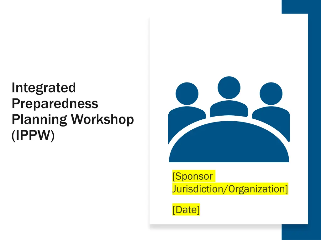 integrated preparedness planning workshop ippw