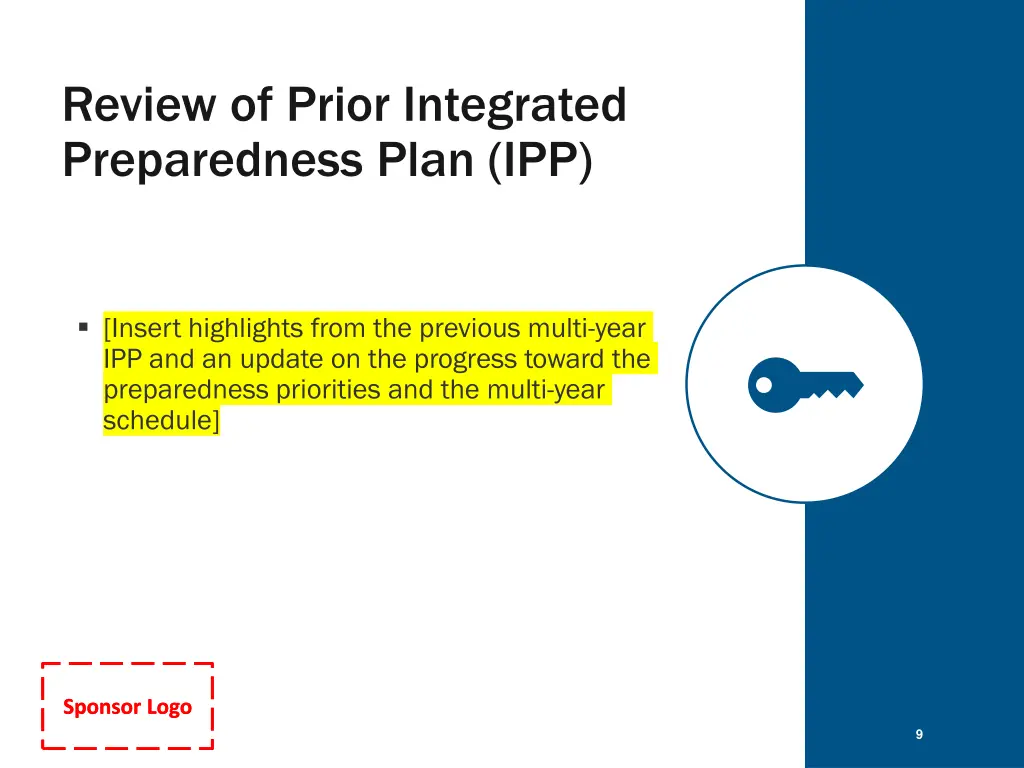 review of prior integrated preparedness plan ipp