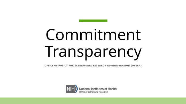 commitment transparency