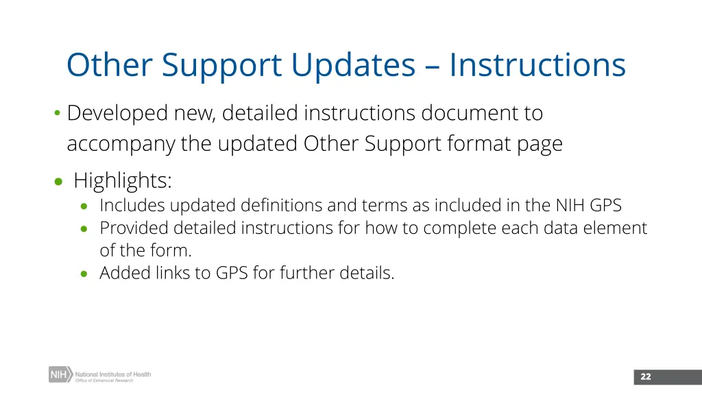 other support updates instructions