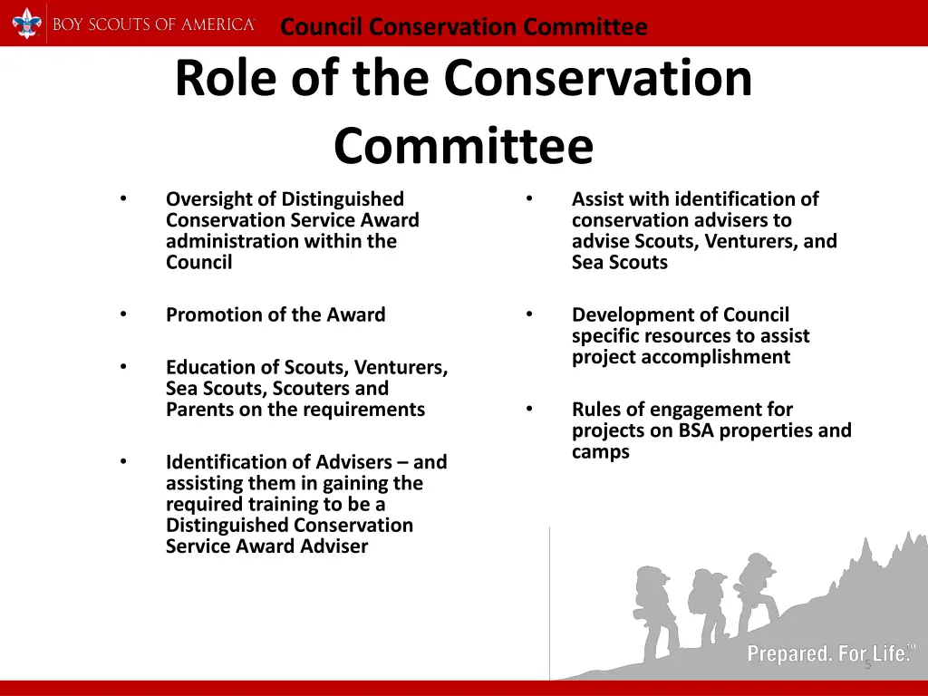 council conservation committee role