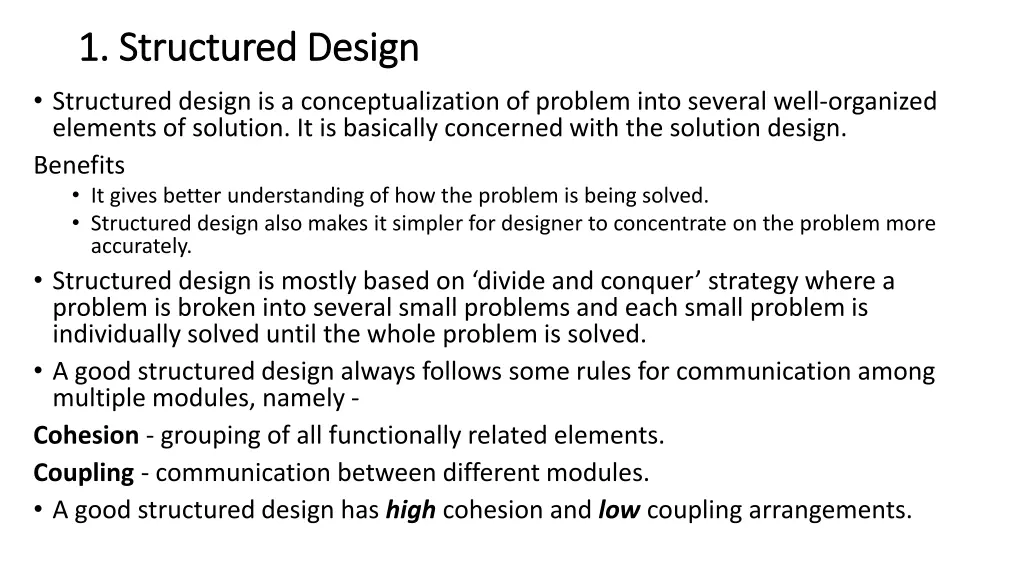 1 structured design 1 structured design