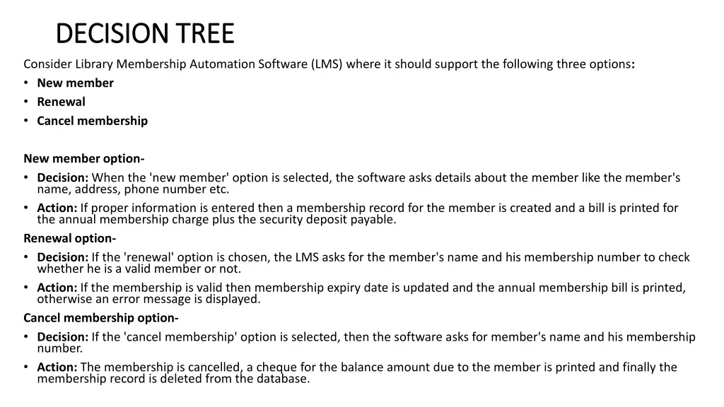 decision tree decision tree