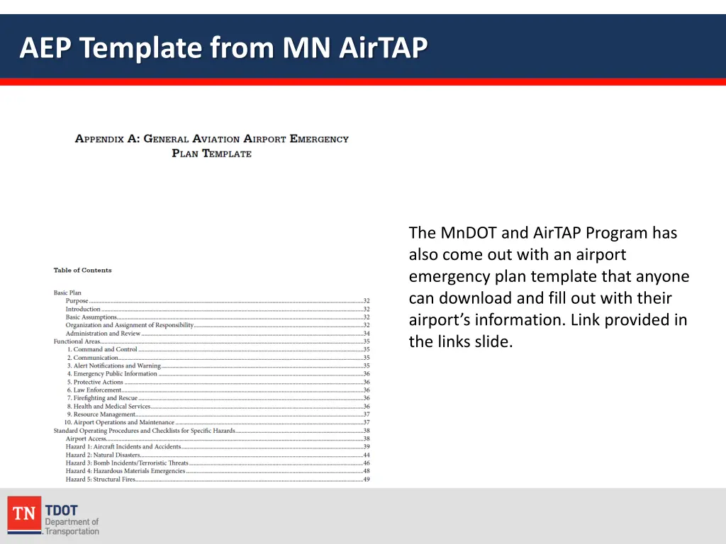 aep template from mn airtap