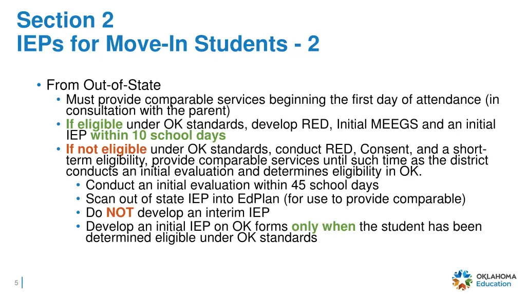 section 2 ieps for move in students 2