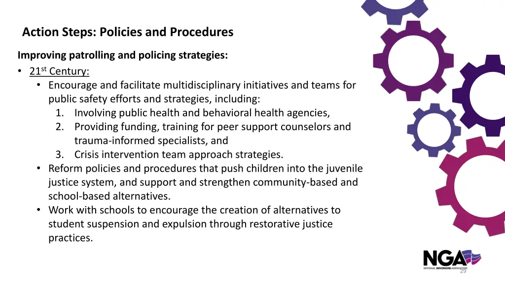 action steps policies and procedures