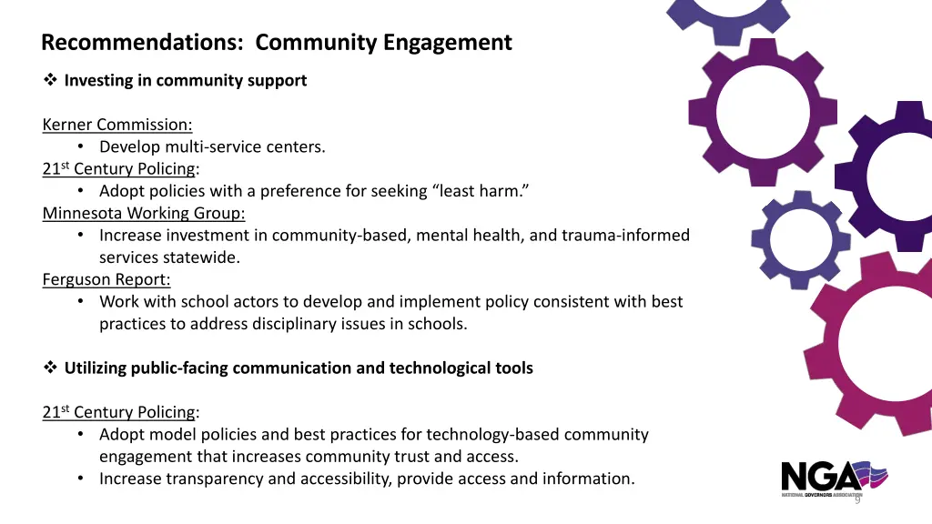 recommendations community engagement