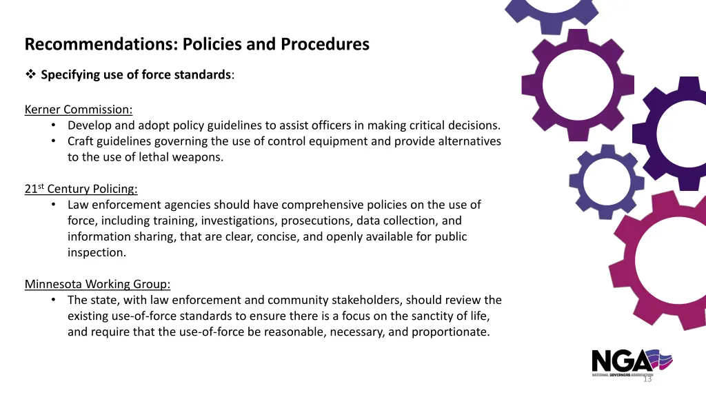 recommendations policies and procedures 1