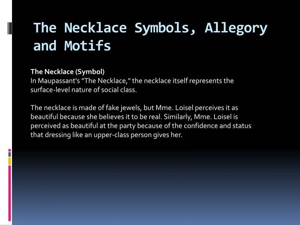 the necklace symbols allegory and motifs