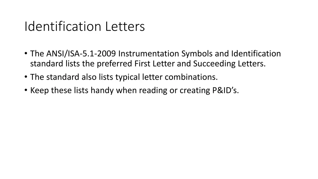 identification letters