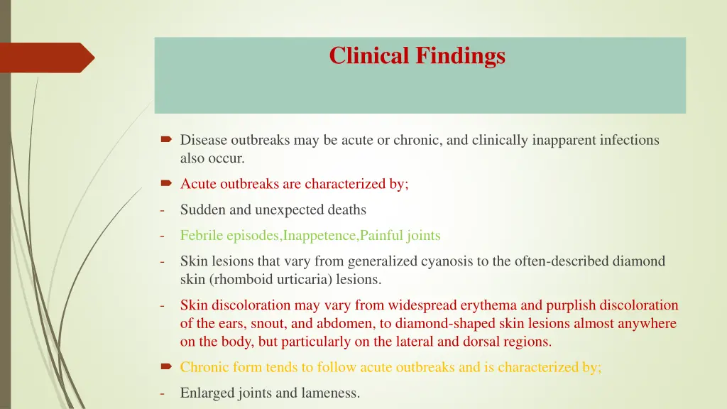 clinical findings