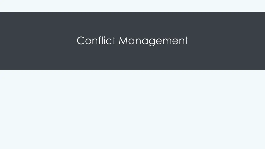 conflict management